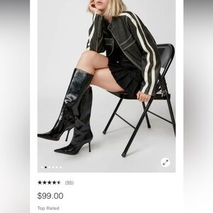Urban Outfitters racer moto faux leather jacket